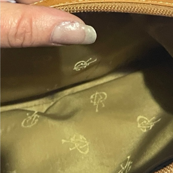Vincent VanGogh shoulder bag/purse canvas and leather with gold accents. - Picture 6 of 7